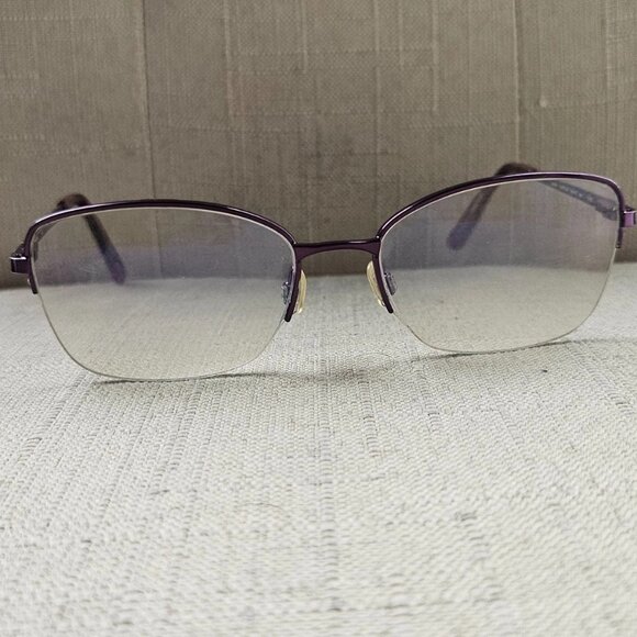 bebe Women Eyeglasses Frame Plum Tone BB5188 Half Rim Glasses Frame 53[]17 140 - Picture 2 of 14
